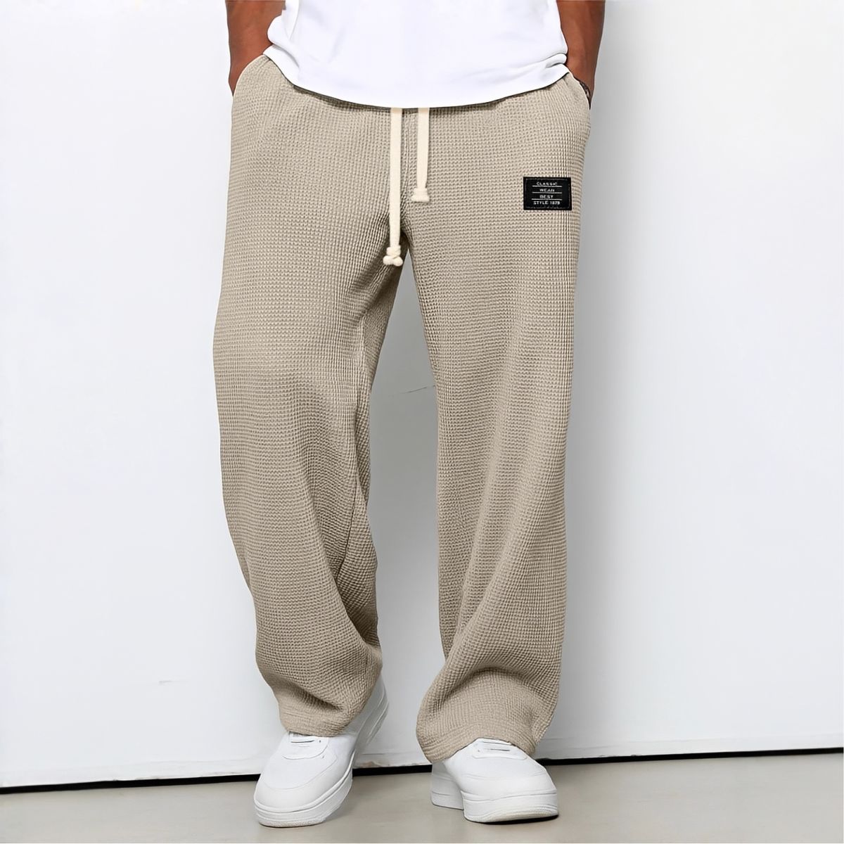 Pantalon Homme Confortable à Coupe Ample et Taille Ajustable