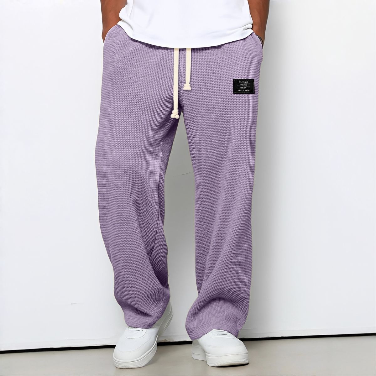Pantalon Homme Confortable à Coupe Ample et Taille Ajustable