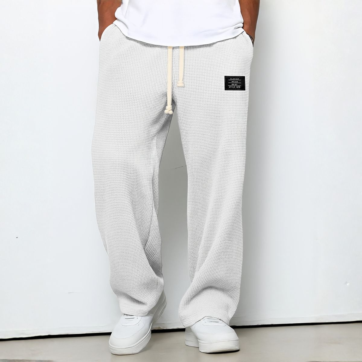 Pantalon Homme Confortable à Coupe Ample et Taille Ajustable