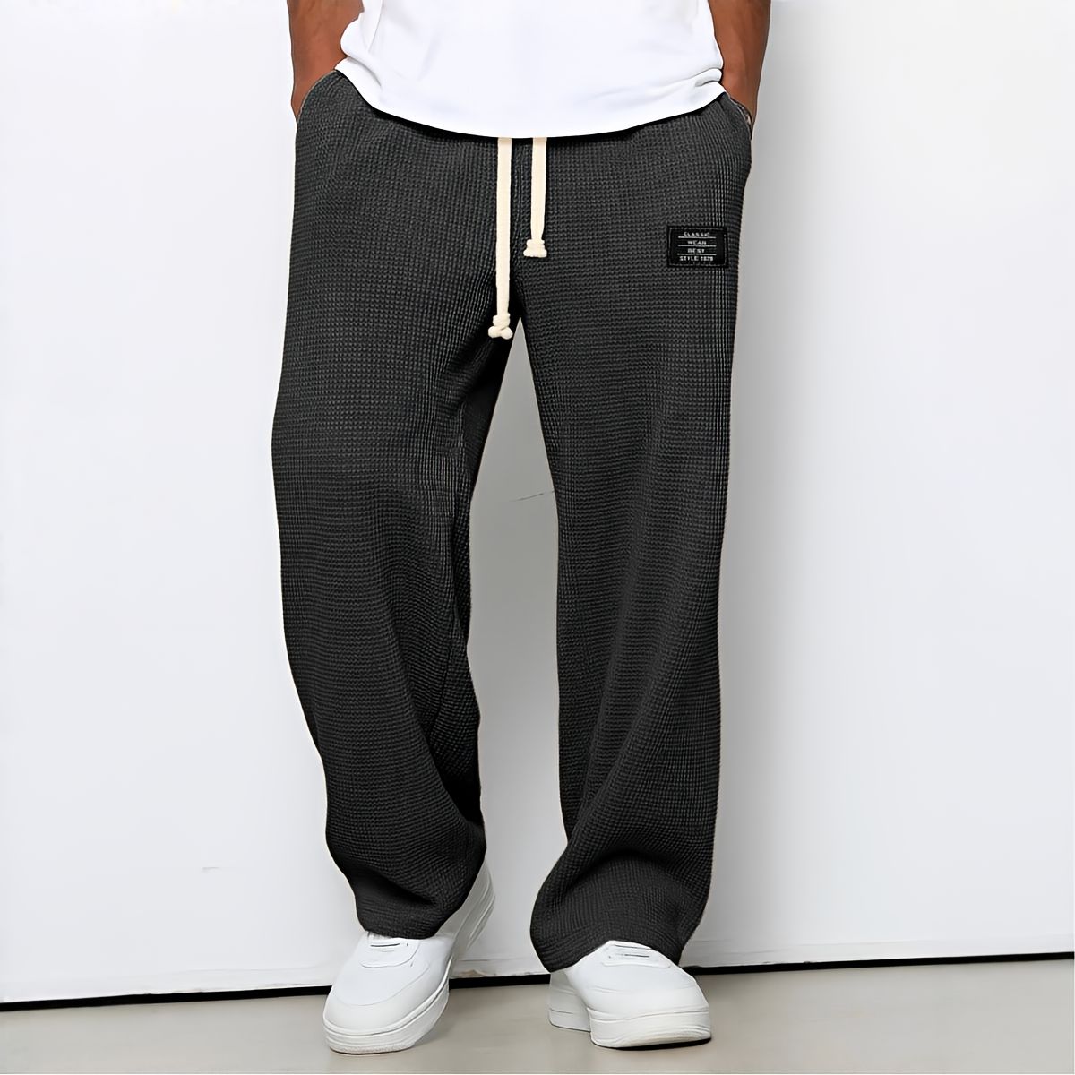 Pantalon Homme Confortable à Coupe Ample et Taille Ajustable