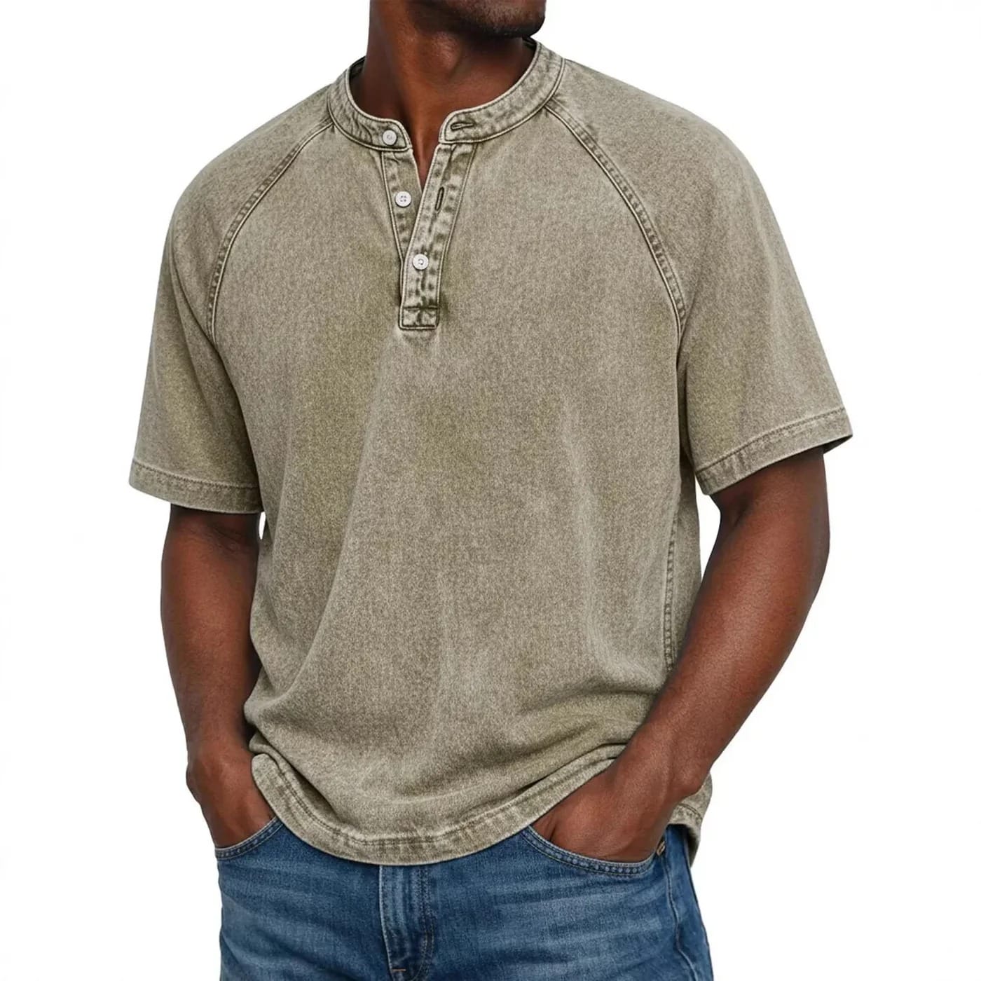 Ovwiss™ | Henley Denim Vintage