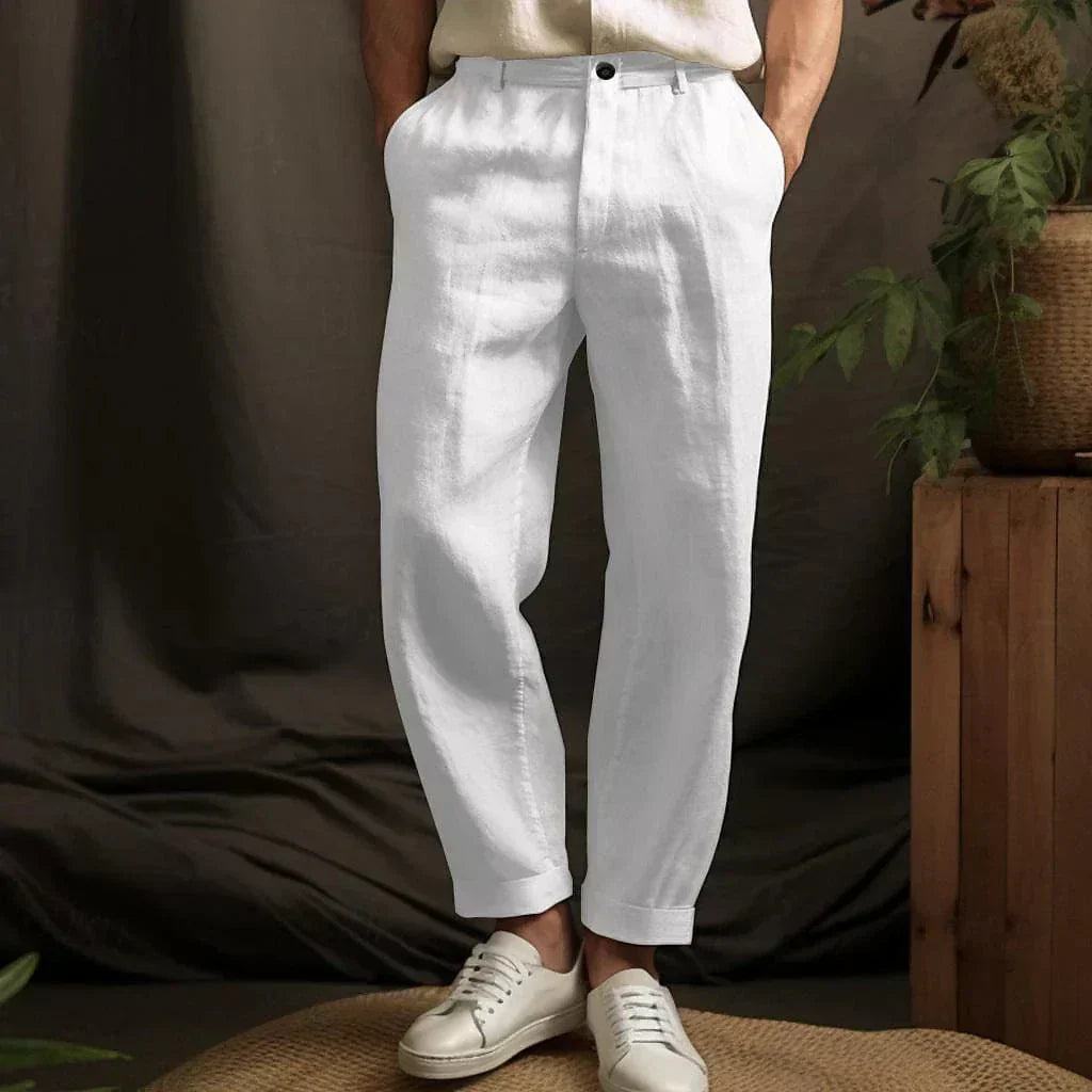 LAURENT MONACO | PANTALONS D'ÉTÉ EN LIN POUR HOMMES