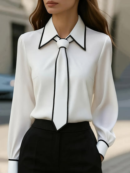 Ovwiss | Blouse Élégance Contrastée
