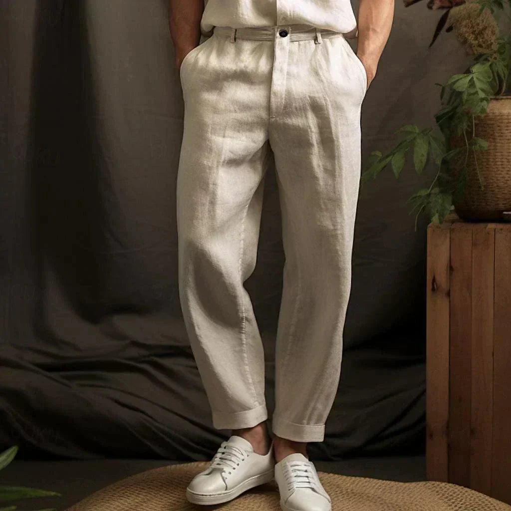 LAURENT MONACO | PANTALONS D'ÉTÉ EN LIN POUR HOMMES